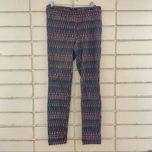 H&M patterned side zip denim skinny jeans size 8 (fits 6)